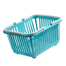Mini cestino da stoccaggio 13x16x9 cm blu lago in plastica