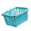 Mini cestino da stoccaggio 13x16x9 cm blu lago in plastica 1