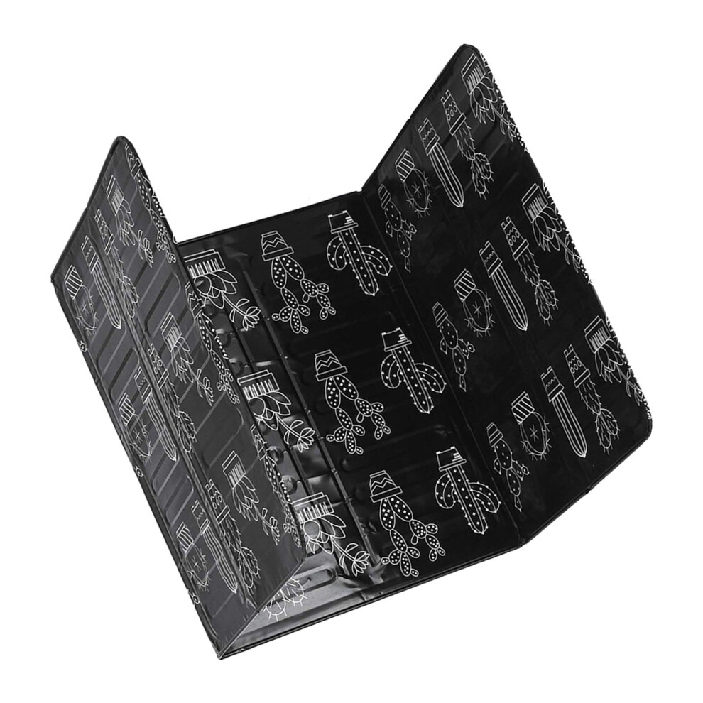3-Panel Oil Splatter Shield Black Cactus Aluminum 84.5cm Length Foldable-image-OPC-PJDP5SY-NEW