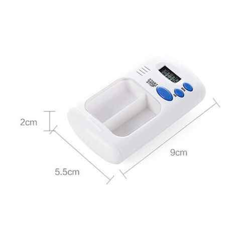 Tablettenbox mit Timer, 2C Clear, 9x5.5x2 cm 1