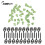 Viti filettate per boilies 20 pezzi + 40 pezzi, 8 g bianco/verde 3