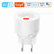 Alarme de gaz Wi‑Fi blanche à brancher 48x48x55mm, 1,5W