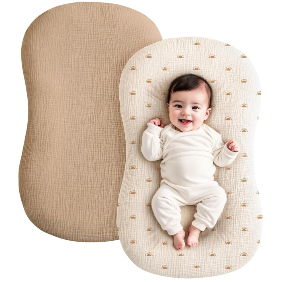 Breathable Baby Fitted Sheet, 2-Piece Set, Unisex, Detachable Cover, For Toddlers