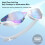 Modelo:Gafas 3D de silicona con aro,17x4 cm,Blanco/Negro 6