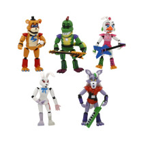 (Security 5pcs)Set Fnaf actiefiguur Security Breach Five Nights At Freddys actiefiguur speelgoed