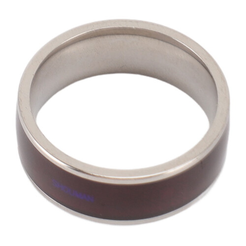 NTAG213 144B Bague NFC Taille 10 Titane argenté