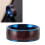 NTAG213 NFC Ring Blau Größe 10 132B Titanstahl 16