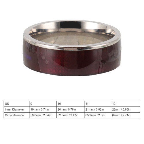 Smart NFC Ring mit NTAG213 Chip universell tragbar Silber Größe 9 1