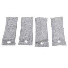 4 piezas de bolsas de carbón activado absorbentes de olores de bambú