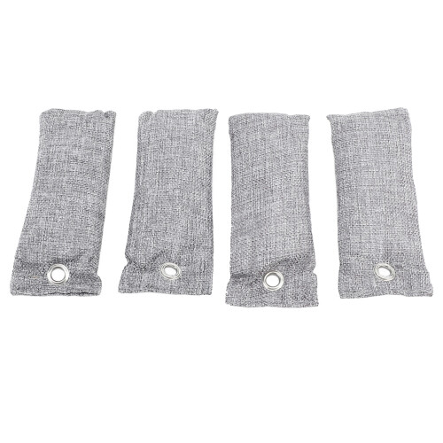 4 piezas de bolsas de carbón activado absorbentes de olores de bambú