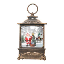 Christmas Lantern 135x85x40mm Rotating Snow Globe Swirling Snow Globe Decorative Winter Lantern Snowy Lantern Exhibition