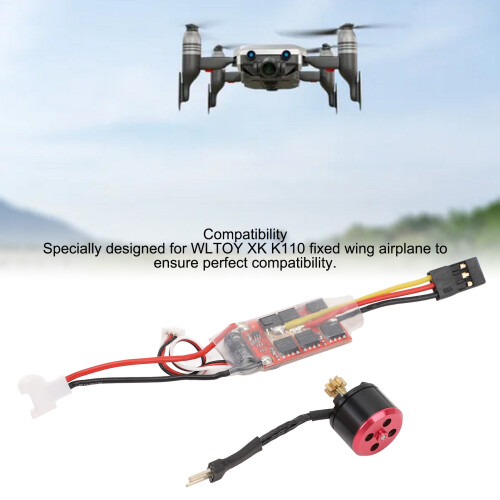 Set ESC e motore per aereo RC compatibile con WLTOY XK K110, 18g 2