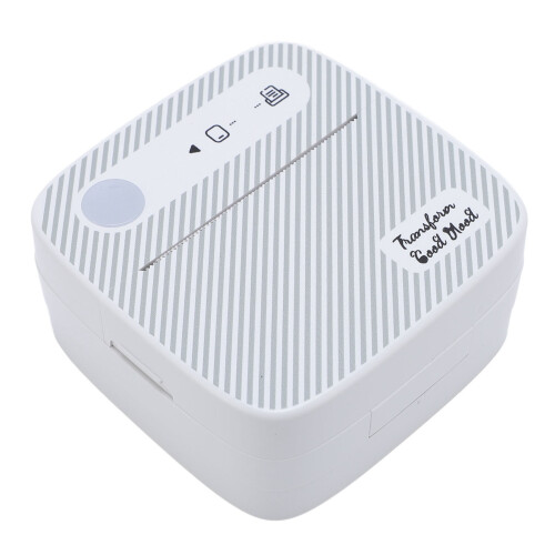 Portable BT Thermal Label Printer 57mm Inkless White Stripes