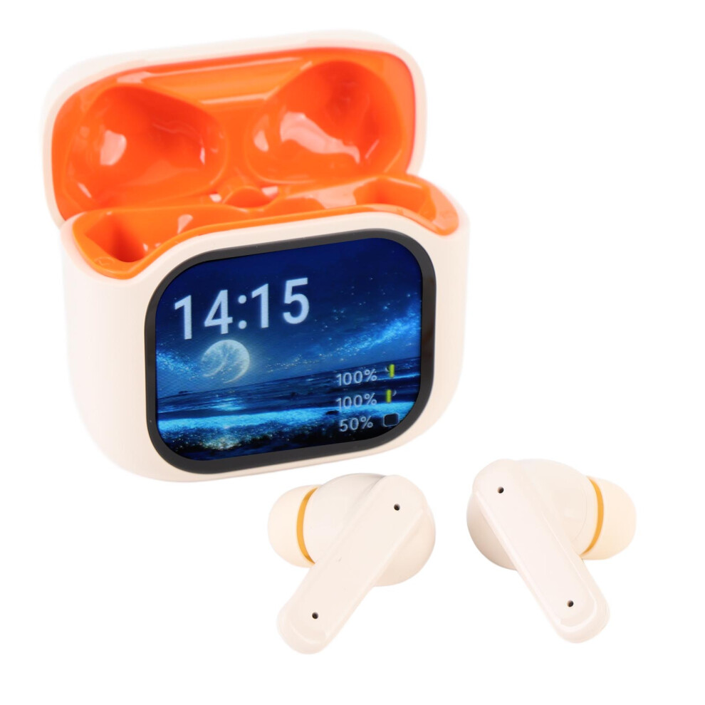 Language Translator Earbuds With 140 Languages, Touchscreen Case, Bluetooth 5.4, Anc, Beige 8721335279085