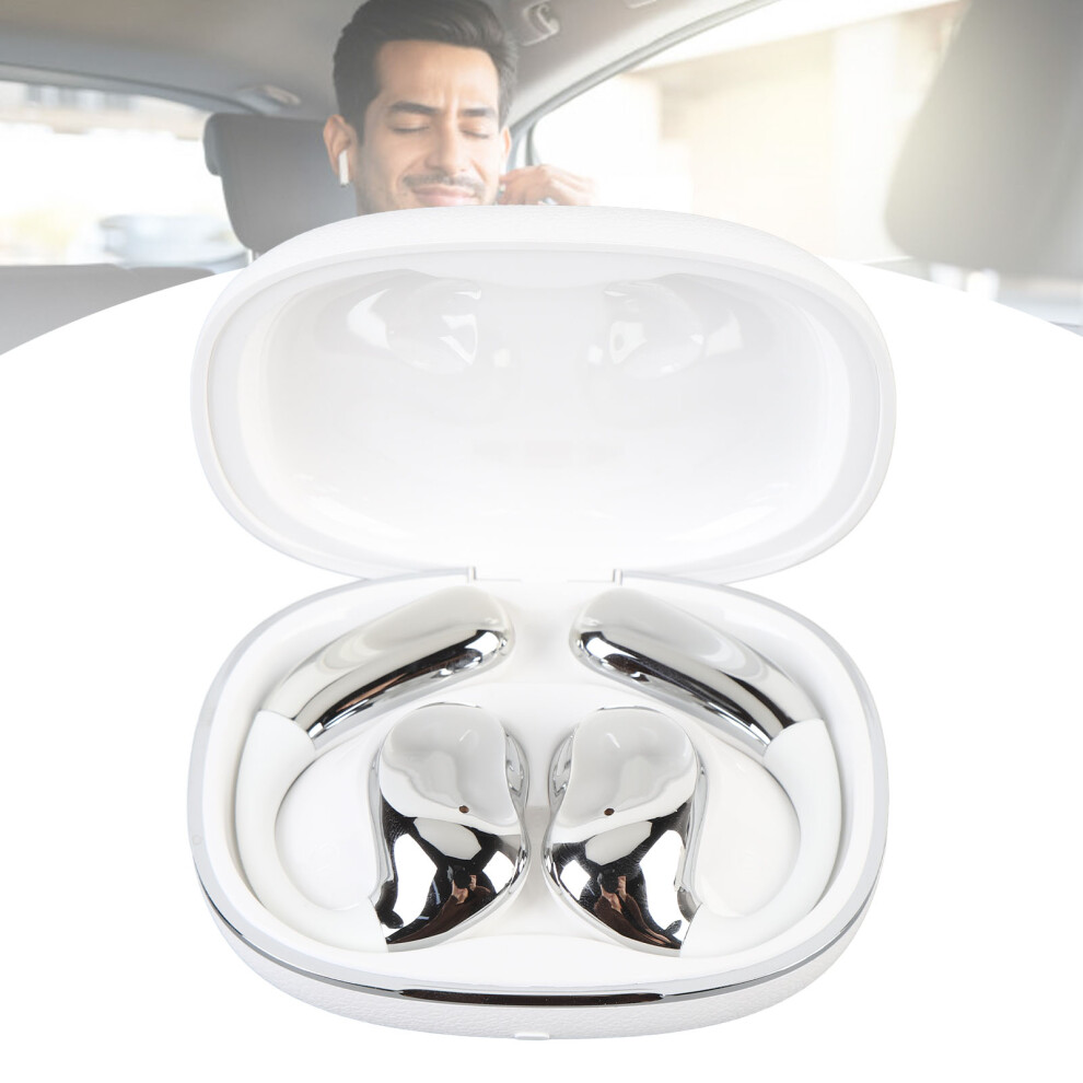 Bluetooth 5.4 Translator Earbuds 140 Languages Touch Screen Noise Cancelling + White/Silver 3501335279569