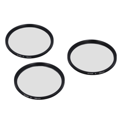 3 Stück 58 mm Sternfilter aus optischem Glas 4/6/8 Slim