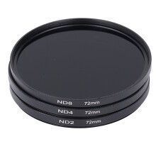 ND2 ND4 ND8 3-teiliges Filter-Set 72mm Schwarz HD-beschichtet