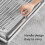 Spacious Double Layer Cat Litter Mat 41x28cm Washable Light Gray 6