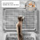 Spacious Double Layer Cat Litter Mat 41x28cm Washable Light Gray 8