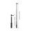92 cm 36,22 in Pocket 3 Teleskopstab, Silber 2