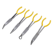 11 Inch High Carbon Steel Pliers Set – Bent Nose, Long Reach & O Type