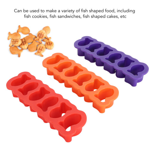 Set di stampini per biscotti a forma di pesce mini, 3 pezzi - plastica, 45 g 2