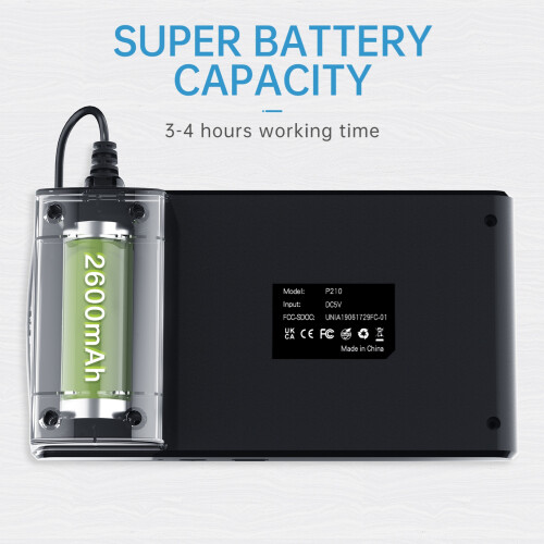 Endoscope industriel 2600 mAh câble de 5 m 5,5 mm noir