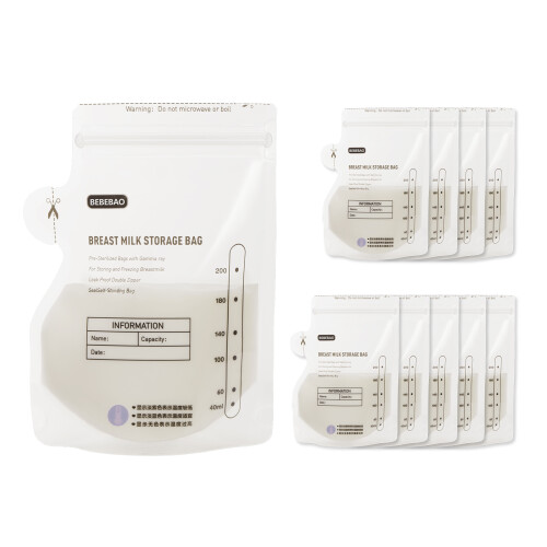 10x vorsterilisierte Muttermilch-Beutel 200 ml 2