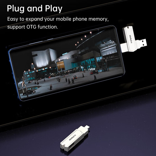 TPCU301Plus 128 Go USB-C mince 64x15,5x9,8 mm argent 1