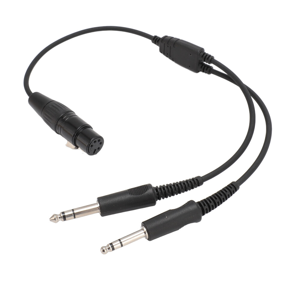 Airbus XLR 5 Pin to GA Dual Plug Adapter for Aviation Headsets