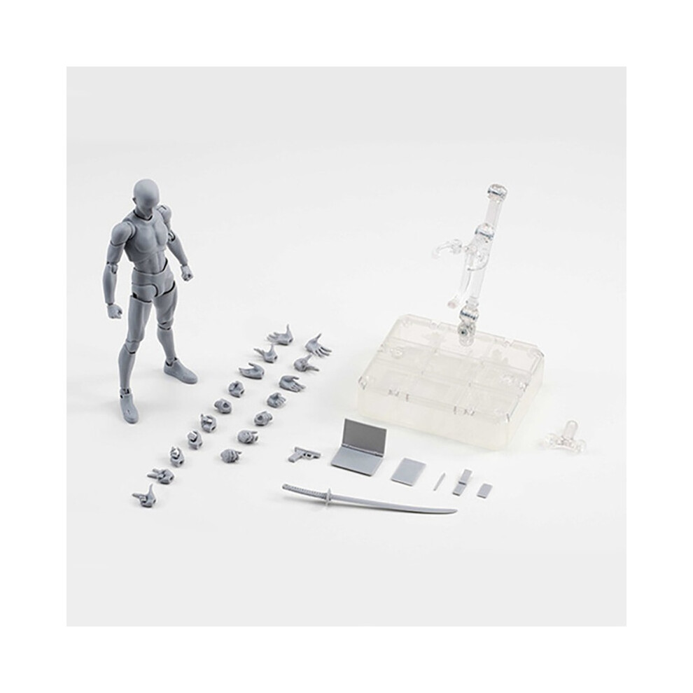 (Grey Man)Figuras De Dibujo Corporal Artistas MóViles Hombre Mujer Desnudo Pintura DecoracióN HáGalo Usted Mismo-image