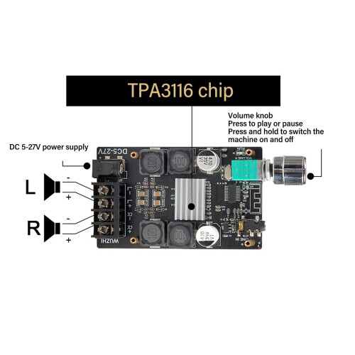 TPA3116D2 Bluetooth 5.0 Verstärkerplatine 50W x2 2