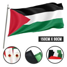 Bandiera Palestina Grande 5 X 3 Nuova Sigillata Gratis Gaza Libertà Palestinese