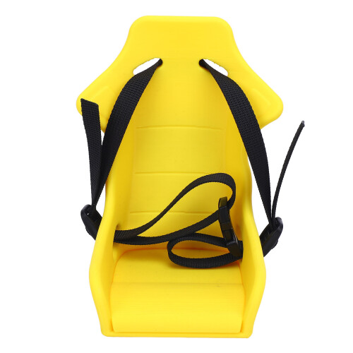 Foldable Plastic Baby Doll Bike Seat with Adjustable Strap - Yellow 2