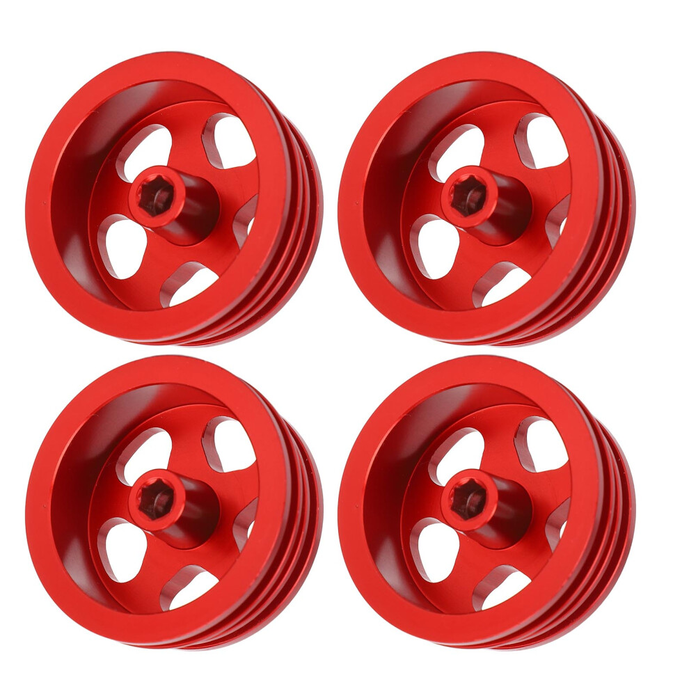 4Pcs Aluminum Alloy Rc Car Wheel Rims For Mn82 & Lc79, Red 8761335284764