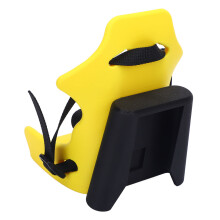 Foldable Plastic Baby Doll Bike Seat with Adjustable Strap - Yellow