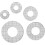 Circle Templates Five-Piece Set For Quilting, Quilt Frame, Sewing Ruler, Low-Profile Handle, Quilted 2