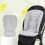 Removable Washable Baby Stroller Cushion Pad Light Gray 71.5x40.5cm 7