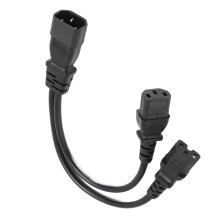 Schwarz IEC320 C14 auf C15/C13 Y-Splitter 0,3 m 10 A 250 V