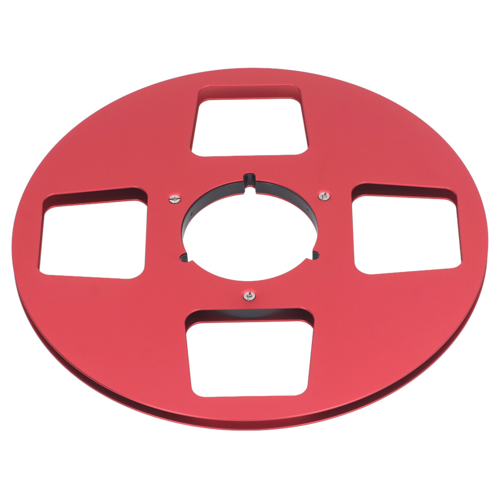 4 Hole 10.5" Aluminum Takeup Reel For Tape Recorders Red 5061335287875