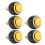 5 pezzi di manopola a perno con molla 80x50mm nero/giallo 15