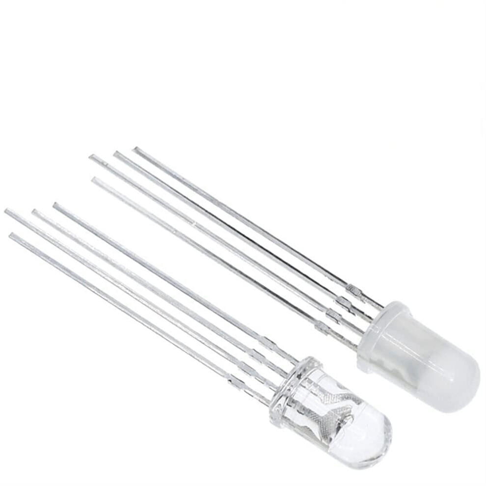 5 Mm Rgb Led Common Cathode/Common Anode Tri-Colour Led F5 Rgb Diffuse/Transparent Highlight Pack Of 10 6276012239866