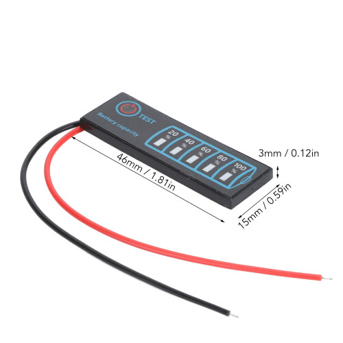 4615 Indicateur de batterie LED tricolore 5-30V DC 10mA 1