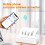 Thermal Printer Paper Roll A4 Multi-Purpose Portable for Office School Home 50m 6