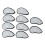 Set di copricapi da 10 pezzi - Taglia unica, rete in nylon grigio 2