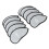 Set di copricapi da 10 pezzi - Taglia unica, rete in nylon grigio 15