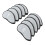 Set di copricapi da 10 pezzi - Taglia unica, rete in nylon grigio 1