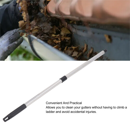 Durable Aluminum Alloy 2-8.2ft Extendable Roof Gutter Cleaner Pole 2