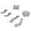 Metall-Thumbsticks-Set für Elite Series 2 Silber 13