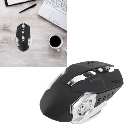 Mouse wireless compatto 2.4GHz BT5.2 500mAh nero